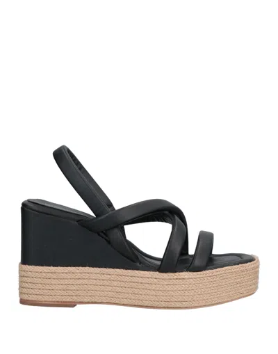 Paloma Barceló Woman Espadrilles Black Size 10 Textile Fibers