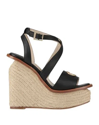 Paloma Barceló Woman Espadrilles Black Size 6 Leather