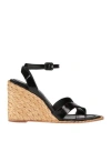 Paloma Barceló Woman Espadrilles Black Size 6 Soft Leather