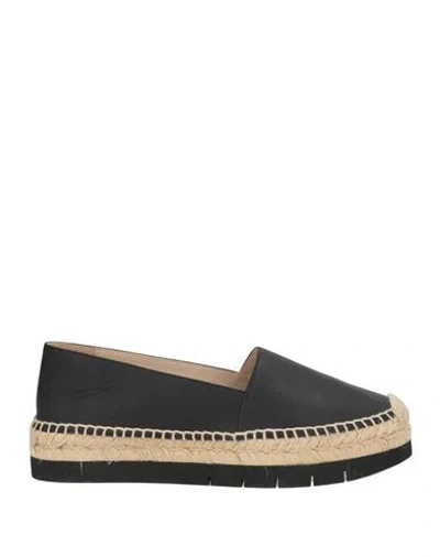 Paloma Barceló Woman Espadrilles Black Size 7 Leather