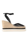 Paloma Barceló Woman Espadrilles Black Size 8 Leather