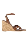 Paloma Barceló Woman Espadrilles Brown Size 8 Soft Leather