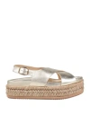 Paloma Barceló Gold Cord Wedge Sandal In Gold