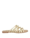 Paloma Barceló Woman Espadrilles Gold Size 8 Leather In Gold