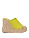 Paloma Barceló Woman Espadrilles Lime Green Size 8 Leather