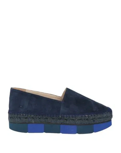 Paloma Barceló Woman Espadrilles Midnight Blue Size 7 Leather