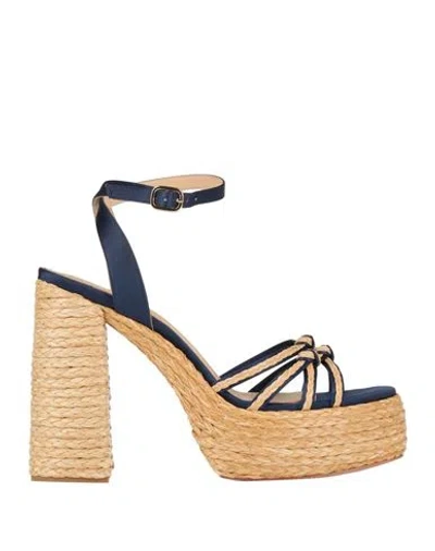 Paloma Barceló Paloma Barcelo Melha Ankle Strap Platform Sandal In Blue