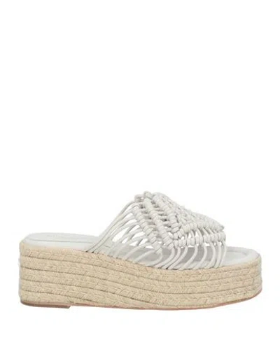 Paloma Barceló Woman Espadrilles Off White Size 6 Soft Leather