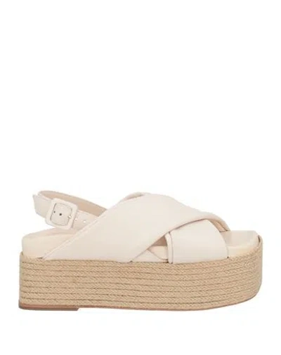 Paloma Barceló Woman Espadrilles Off White Size 8 Soft Leather