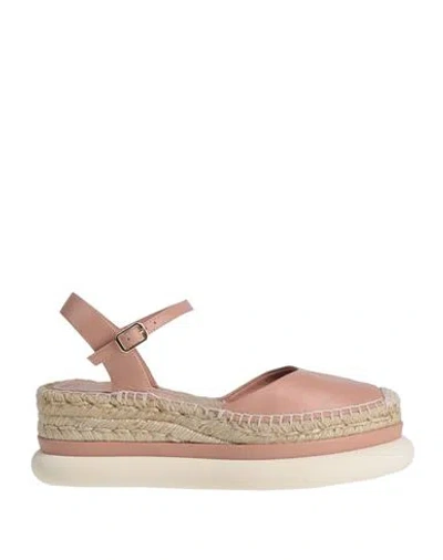 Paloma Barceló Woman Espadrilles Pink Size 10 Leather