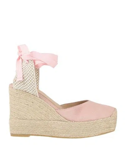Paloma Barceló Woman Espadrilles Pink Size 8 Leather