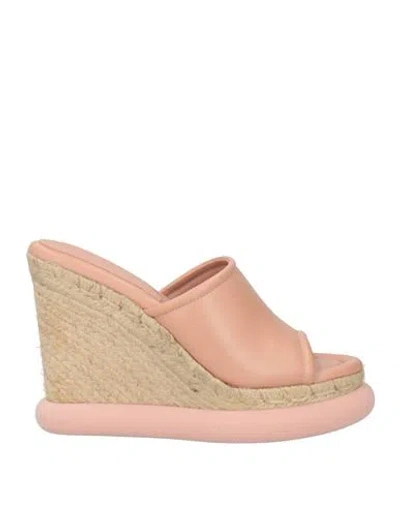 Paloma Barceló Woman Espadrilles Pink Size 8 Leather