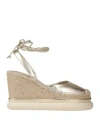 Paloma Barceló Woman Espadrilles Platinum Size 8 Leather