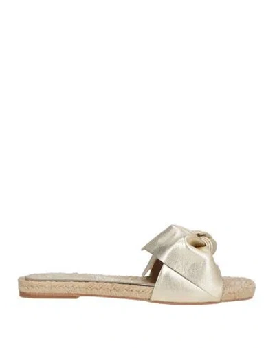 Paloma Barceló Woman Espadrilles Platinum Size 8 Leather In Gray