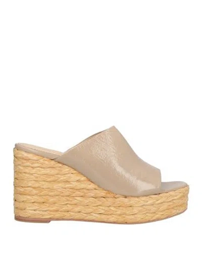 Paloma Barceló Woman Espadrilles Sage Green Size 8 Leather