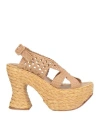 Paloma Barceló Woman Espadrilles Sand Size 6 Textile Fibers In Beige
