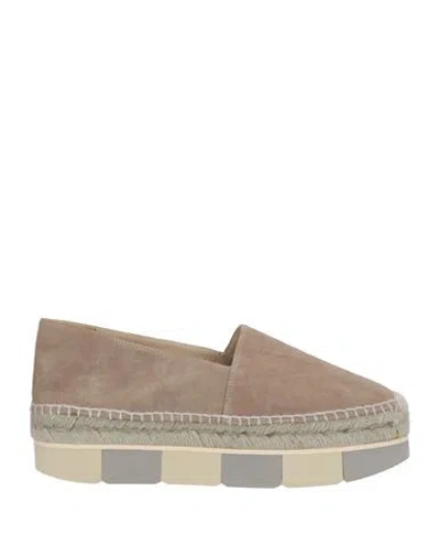 Paloma Barceló Woman Espadrilles Taupe Size 7 Leather In Brown