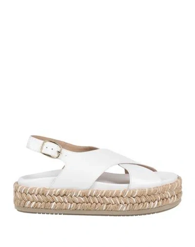 Paloma Barceló Woman Espadrilles White Size 9 Leather