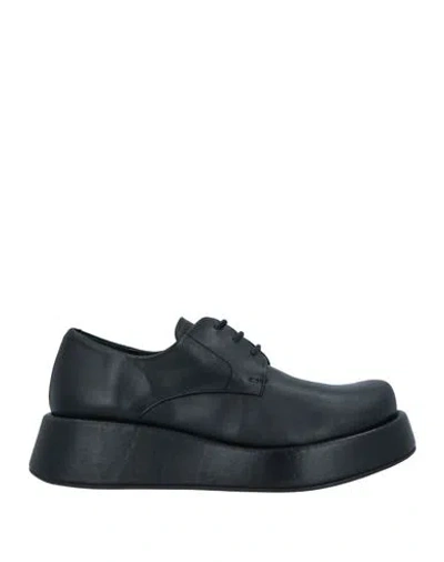 Paloma Barceló Woman Lace-up Shoes Black Size 6 Soft Leather