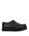 Paloma Barceló Woman Lace-up Shoes Black Size 8 Leather