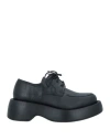 Paloma Barceló Woman Lace-up Shoes Black Size 9.5 Soft Leather