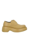 Paloma Barceló Woman Lace-up Shoes Marigold Size 7 Soft Leather In Yellow