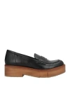 Paloma Barceló Woman Loafers Black Size 7 Leather