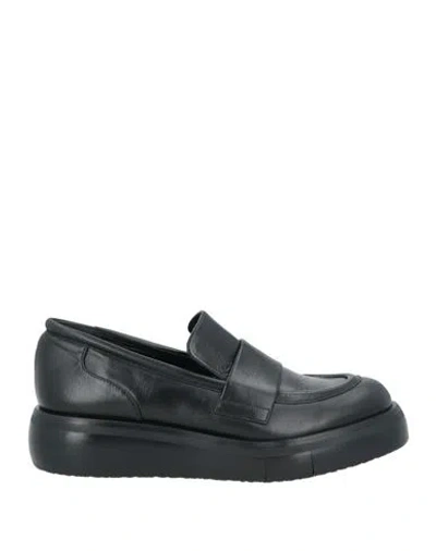Paloma Barceló Woman Loafers Black Size 8 Leather