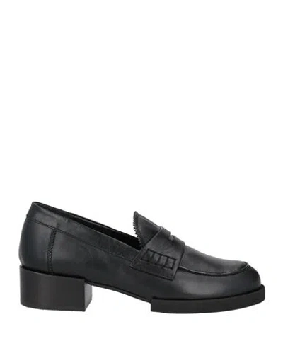 Paloma Barceló Woman Loafers Black Size 7 Leather