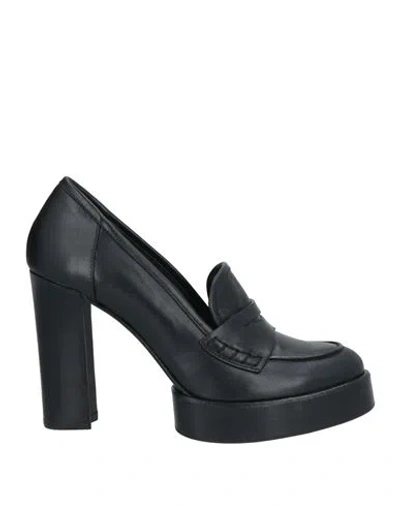 PALOMA BARCELÓ PALOMA BARCELÓ WOMAN LOAFERS BLACK SIZE 6 LEATHER