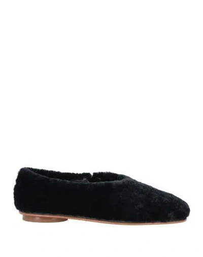 Paloma Barceló Woman Loafers Black Size 8 Shearling