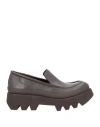 Paloma Barceló Woman Loafers Dark Brown Size 7 Soft Leather