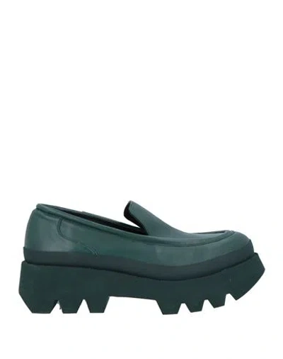 Paloma Barceló Woman Loafers Dark Green Size 9 Soft Leather