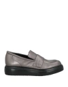 Paloma Barceló Woman Loafers Lead Size 9.5 Leather