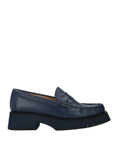 Paloma Barceló Woman Loafers Navy Size 8 Leather