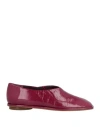 Paloma Barceló Woman Loafers Plum Size 8 Leather In Purple