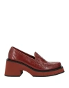 Paloma Barceló Woman Loafers Rust Size 6 Leather