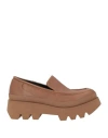 Paloma Barceló Woman Loafers Tan Size 8 Soft Leather In Brown