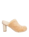 Paloma Barceló Woman Mules & Clogs Beige Size 9.5 Shearling