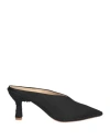 Paloma Barceló Woman Mules & Clogs Black Size 8 Textile Fibers In Black