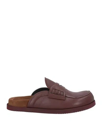 Paloma Barceló Woman Mules & Clogs Burgundy Size 9.5 Leather In Red