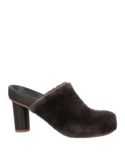 Paloma Barceló Woman Mules & Clogs Dark Brown Size 9.5 Shearling