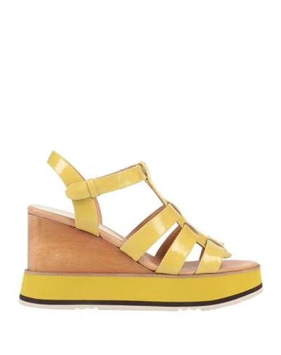 Paloma Barceló Woman Mules & Clogs Yellow Size 10 Soft Leather