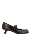 Paloma Barceló Woman Pumps Chocolate Brown Size 8 Leather