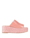Paloma Barceló Woman Sandals Antique Rose Size 8 Leather In Pink