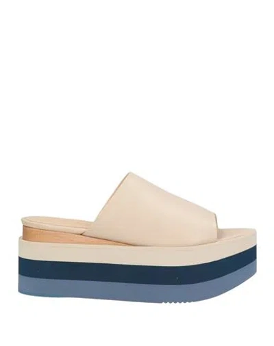 Paloma Barceló Woman Sandals Beige Size 8 Leather In Neutral
