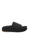 Paloma Barceló Woman Sandals Black Size 10 Textile Fibers