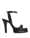 Paloma Barceló Woman Sandals Black Size 6 Leather