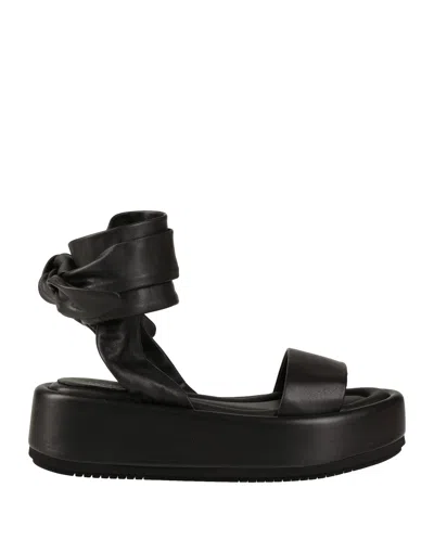 Paloma Barceló Woman Sandals Black Size 6 Soft Leather