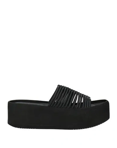 Paloma Barceló Woman Sandals Black Size 7 Leather